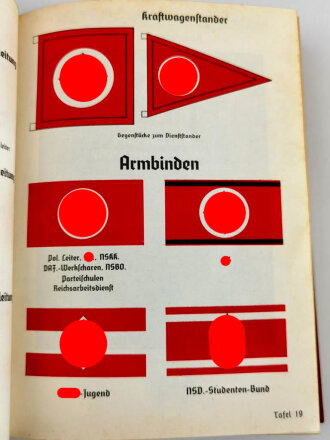 Organisationsbuch der NSDAP, Auflage 1936 , 550 Seiten, die beiden Blätter vor dem Bildnis A.H. fehlen, gebraucht