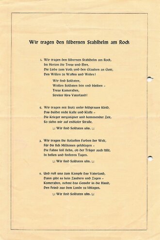 Stahlhelmbund, Konzertprogramm der Gedenkfeier des 10 jährigen Bestehens der Ortsgruppe Kotzsche des NSDFB Stahlhelm von 1935