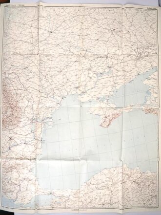 Übersichtskarte Russland-Süd, datiert 1941, Maße: 138 x 110 cm, gebraucht