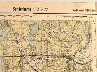 Sonderkarte Russland 0-36-77, datiert 1941, Maße: 35,5 x 45cm ,gebraucht