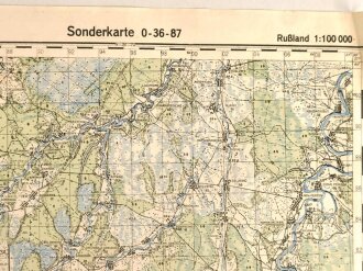 Sonderkarte Russland 0-36-87, datiert 1941, Maße:...