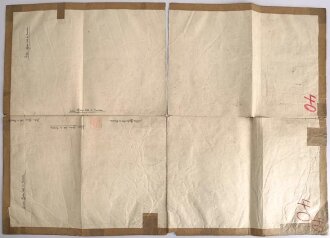 Karte "Die Ostsee von Gjedser Odde bis Bornholm1915,  Maße: 75,5 x 106 cm, Berichtigt 1930, stark gebraucht, Rückseite geklebt