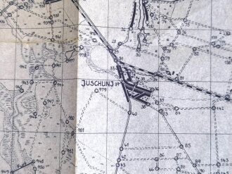 Zielpunktkarte Russland - Juschunj, Maße:52 x 65cm , gebraucht, Rückseite bedruckt