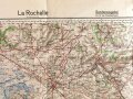 Landkarte Wehrmacht Frankreich, La Rochelle,  Maße: 57 x 79,5 cm, stark gebraucht