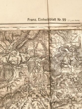 Frankreich, Einheitsblatt Nr. 99, Langres,  Maße: 70 X 89 cm, stark gebraucht, datiert 1936