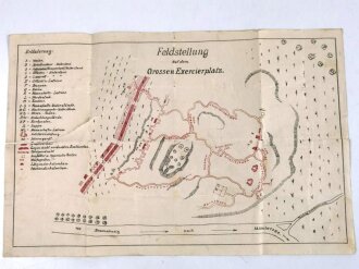 Feldstellung auf dem Grossen Exercierplatz, Maße: 46 x 30 cm, stark gebraucht