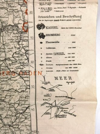 Verwaltungskarte vom Oberregierungspräsidium Pfalz-Hessen, Maße: 51,5 x 79,5 cm, gebraucht, datiert 1946