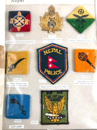 Nepal, Ordner mit Effekten zum Thema Heer, Polizei und...