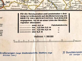 Heereskarte Köln, Stand Frühjahr 1938, Maße: 50 x 65 cm, gebraucht