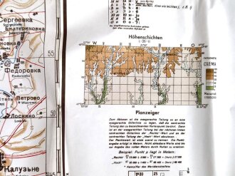 Heereskarte "Kriwoj Rog" Russland, Maße: 90 x 98 cm, datiert 1940, gebraucht