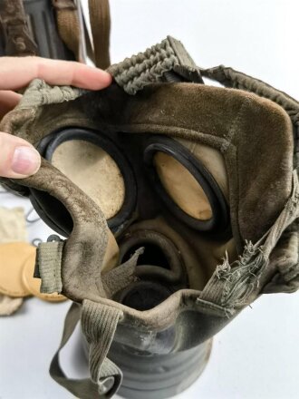 Gasmaske in Dose Wehrmacht. Ungereinigt