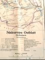 Straßenkarte "Südeuropa Ostblatt", Maße: 109 x 136,5 cm, datiert: 1942, gebraucht