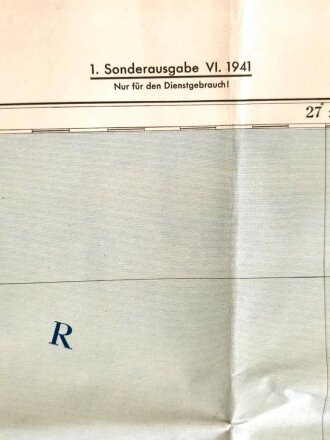 Afrikakorps Landkarte Sonderausgabe 1941 "Matruch" Ägypten, Maße: 84 x 109 cm, , gebraucht