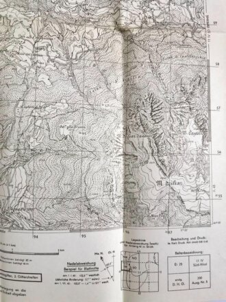 Deutsche Heereskarte "Castelrotto" Italien, Maße: 48 x 45 cm, datiert 1944, gebraucht