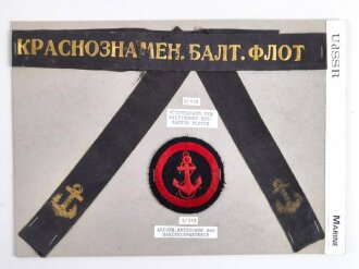 Russland UDSSR, Sammlung Abzeichen zum Thema Marineinfanterie, auf Karton aufgetackert