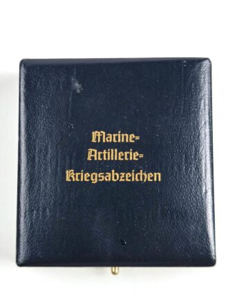 REPRODUKTION, Etui zum Marine Artillerie  Kriegsabzeichen, älteres Einzelstück aus Sammlungsauflösung