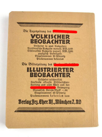 "Mit Hitler!" Liederbuch der Nationalsozialistischen Deutschen Arbeiterpartei" datiert 1933 mit 71 Seiten