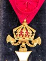 Königreich Bulgarien,  St.Alexanderorden Kreuz 4.Klasse , im Verleihungsetui. 2. Modell (mit sogen. "eckiger" bulgarischer Zarenkrone 1908-1946)