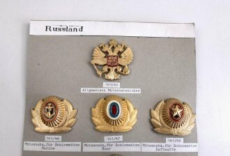 Russland UDSSR, Sammlung 8 Mützenabzeichen .  Alle...