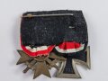 2er Ordensspange,  Eisernes Kreuz 2. Klasse 1939 und Kriegsverdienstkreuz 2. Klasse mit Schwertern, sehr guter Zustand,