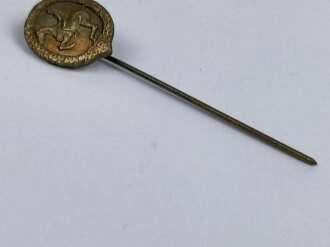 Miniatur, Deutsches Reiterabzeichen in bronze, Größe 16 mm