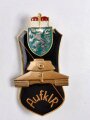 Österreich, Truppenkörperabzeichen Bundesheer " Aufklärungsregiment 1 " Breite 3,3 cm und höhe 6 cm, Rückseitig Klebereste