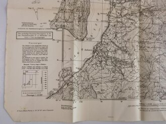 Deutsche Heereskarte "Gardone Val Trompia" Italien, Maße 45 x 50 cm, datiert 1944, ungebraucht
