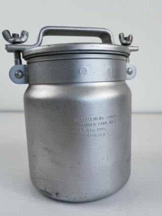 U.S.Navy 1945 dated "Replacement sample Powder Tank MKI" Very good condition, Höhe der Kanne 19,5 cm