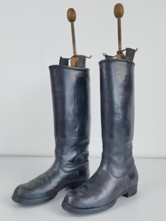 Paar Stiefel für Unteroffiziere der Wehrmacht. Ungereinigtes Paar , Sohlenlänge 27,5cm