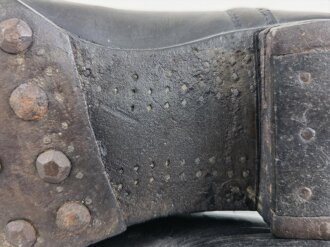 Paar Stiefel für Unteroffiziere der Wehrmacht. Ungereinigtes Paar , Sohlenlänge 27,5cm