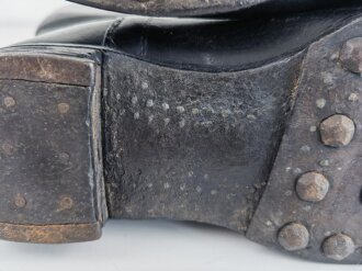 Paar Stiefel für Unteroffiziere der Wehrmacht. Ungereinigtes Paar , Sohlenlänge 27,5cm