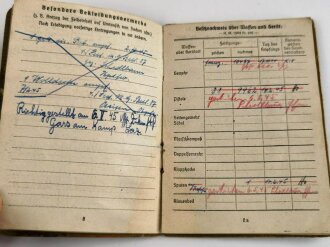 Soldbuch Heer, ausgestellt am 5.März 1945 bei Festungs Maschinengewehr Batl.87