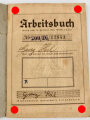 Arbeitsbuch eines Herrn aus Klein Umstadt, der bei "Georg Blitz Uniformfabrik " gearbeitet hat