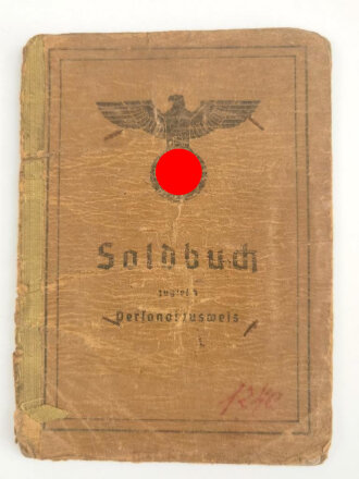 Soldbuch Heer, ausgestellt am 4.2.1943 bei Stammbattr. schwere Artillerie Ersatz Abteilung 63.