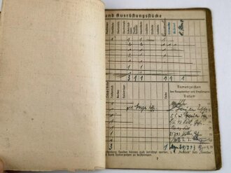 Soldbuch Heer, ausgestellt am 4.2.1943 bei Stammbattr. schwere Artillerie Ersatz Abteilung 63.