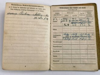 Soldbuch Heer, ausgestellt am 4.2.1943 bei Stammbattr. schwere Artillerie Ersatz Abteilung 63.