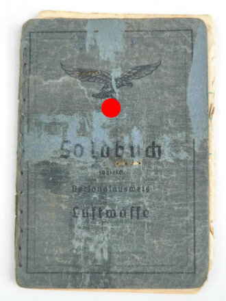 Soldbuch Luftwaffe, ausgestellt am 1.9.1939 bei Kampfgeschwader 53, Flieger horst Betriebs Komp.