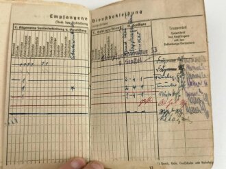 Soldbuch Luftwaffe, ausgestellt am 1.9.1939 bei Kampfgeschwader 53, Flieger horst Betriebs Komp.