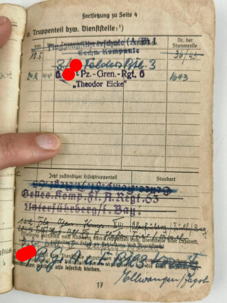 Soldbuch Luftwaffe, ausgestellt am 1.9.1939 bei Kampfgeschwader 53, Flieger horst Betriebs Komp.