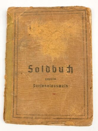 Soldbuch Heer, ausgestellt am 7.8.1943 bei Gren. Ersatz....