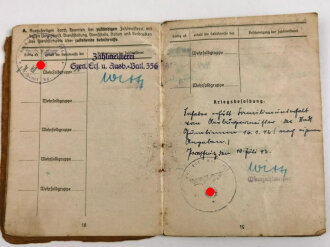 Soldbuch Heer, ausgestellt am 7.8.1943 bei Gren. Ersatz. Btl 356