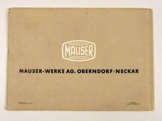 Mauser Werke "MG151 Durchsichtbild - Darstellung und Beschreibung"Transart AG Berlin, Druckvermerk von 1942. Maße 21 x 30cm, guter Zustand