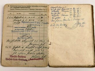 Soldbuch Heer, ausgestellt am 20.10.41 bei 1.s. Artillerie Battr. 231