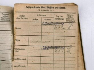 Soldbuch Heer, ausgestellt am 20.10.41 bei 1.s. Artillerie Battr. 231