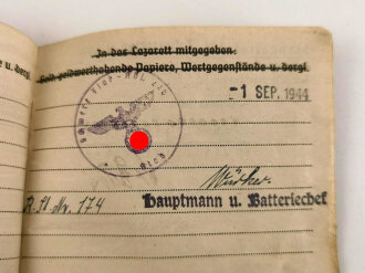 Soldbuch Luftwaffe, ausgestellt am 4.9.1940 bei Fliegerhorstkommandantur Magdeburg Ost