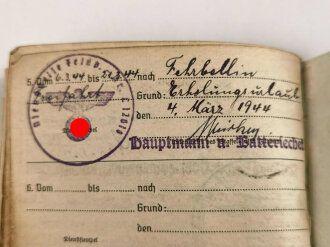 Soldbuch Luftwaffe, ausgestellt am 4.9.1940 bei Fliegerhorstkommandantur Magdeburg Ost