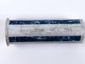 Rauchspurpatrone blau  , Abgeschossene, leere Aluminiumhülse, datiert 1940