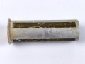 Rauchspurpatrone gelb  , Abgeschossene, leere Aluminiumhülse, datiert 1940