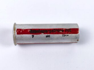 Rauchspurpatrone Rot  , Abgeschossene, leere Aluminiumhülse, datiert 1944