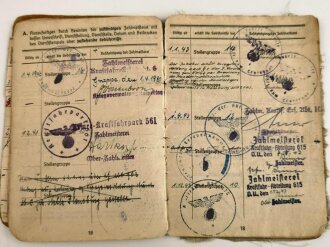 Soldbuch Heer, ausgestellt am 25.4.1940 bei Kraftfahr Ersatz Abteilung 6